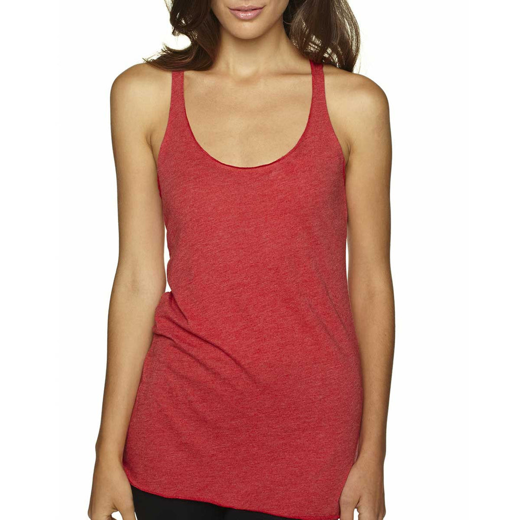 Next Level Women's Vintage Red Triblend Racerback Tank