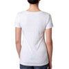 Next Level Women's Heather White Triblend Deep-V Tee