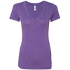 Next Level Women's Purple Rush Triblend Deep-V Tee