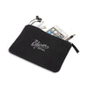 Gemline Black Avery Cotton Zippered Pouch