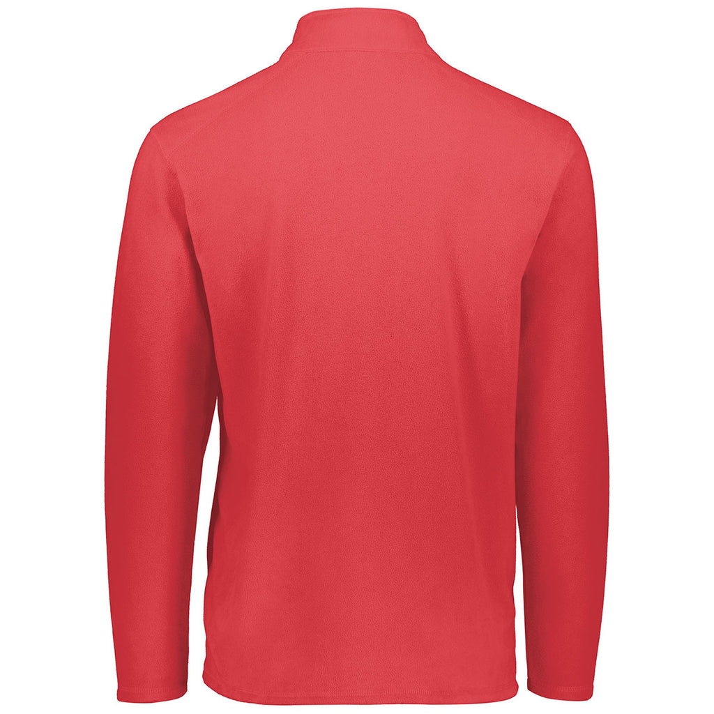 Augusta Sportswear Men's Scarlet Micro-Lite Fleece 1/4 Zip Pullover