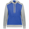 Augusta Sportswear Women's Royal/Grey Heather Three-Season Fleece Pullover Hoodie