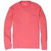 Vineyard Vines Men's Jetty Red Blank Long-Sleeve Pocket Tee