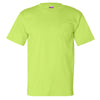 Bayside Men's Lime Green USA-Made Short Sleeve T-Shirt with Pocket