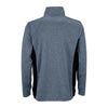 Vantage Men's Navy Heather/Navy Heathered Blocked Knit Jacket