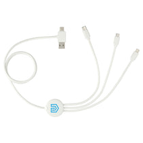Leed's White 5-in-1 Charging Cable with Antimicrobial Additives