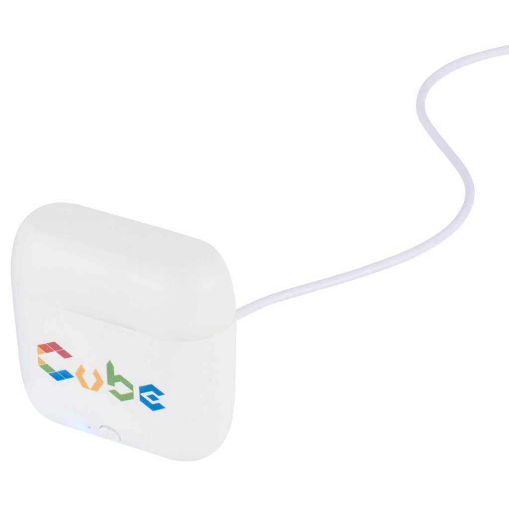 Leed's White Essos True Wireless Auto Pair Earbuds with Case
