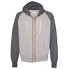 Weatherproof Men's Heather/Charcoal Marled Raglan Full-Zip Sweatshirt