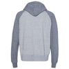 Weatherproof Men's Light Blue/Navy Marled Raglan Full-Zip Sweatshirt