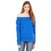 Bella + Canvas Women's True Royal Wide Neck Sweatshirt