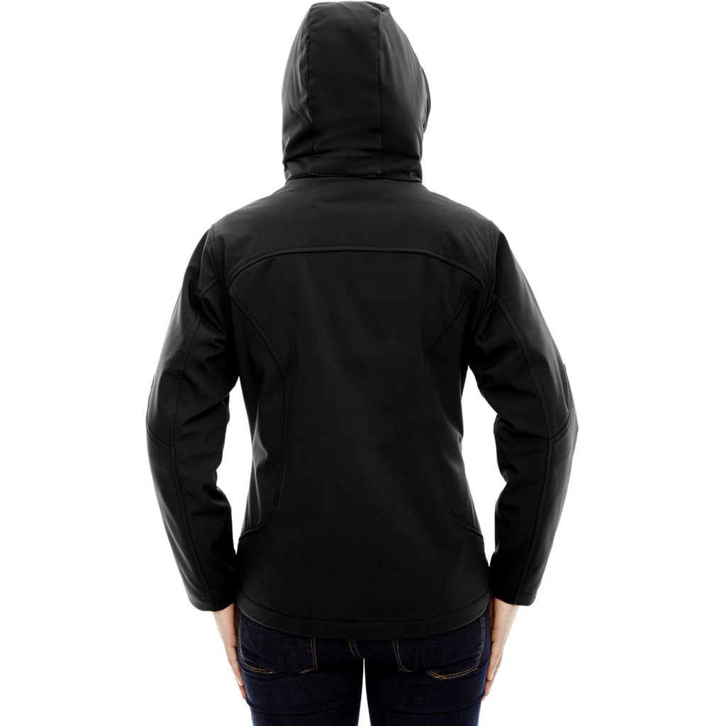 North End Women's Black Glacier Insulated Jacket with Detachable Hood