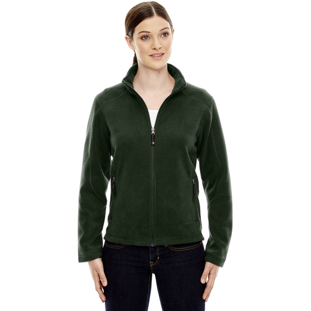 North End Women's Forest Green Voyage Fleece Jacket