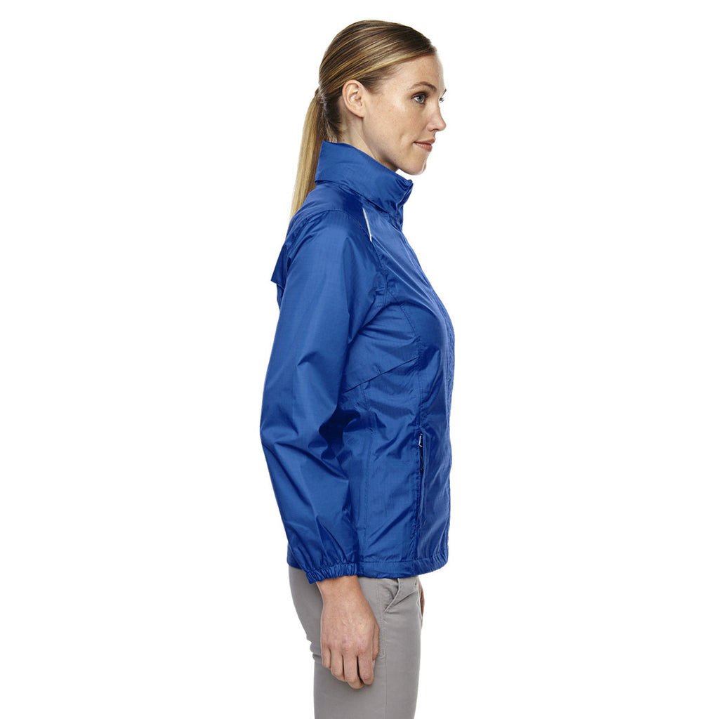 Core 365 Women's True Royal Climate Seam-Sealed Lightweight Variegated Ripstop Jacket