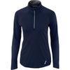 North End Women's Classic Navy Radar Half-Zip Performance Long-Sleeve Top