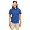 Core 365 Women's True Royal Optimum Short-Sleeve Twill Shirt