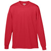 Augusta Sportswear Men's Red Wicking Long-Sleeve T-Shirt