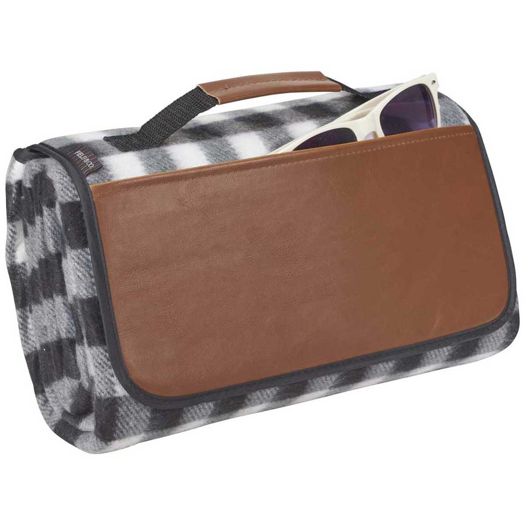 Field & Co. White/Black Buffalo Plaid Picnic Blanket