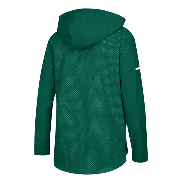 adidas Women's Dark Green/White Squad Jacket