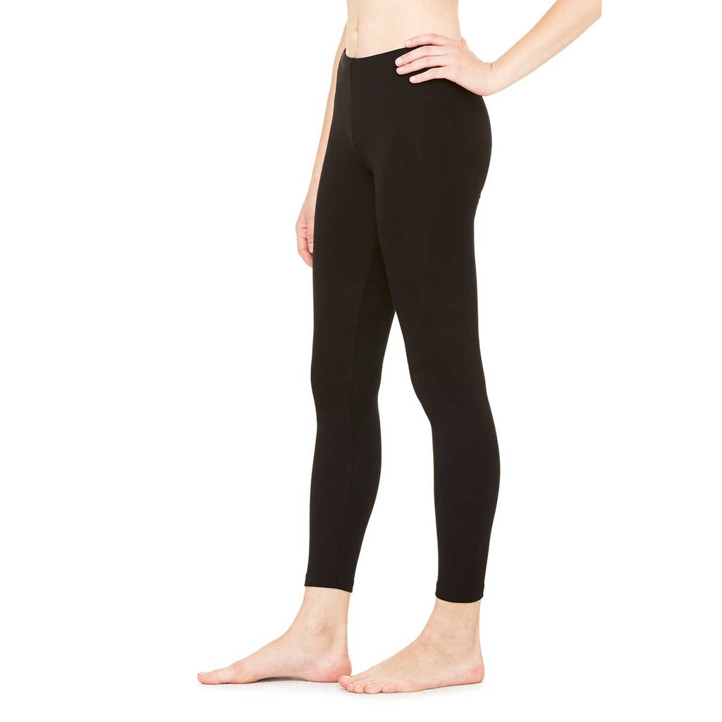 Bella + Canvas Women's Black Cotton/Spandex Legging