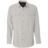 Burnside Men's Stone Long Sleeve Solid Flannel Shirt