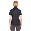 UltraClub Women's Black Cool & Dry Mesh Pique Polo