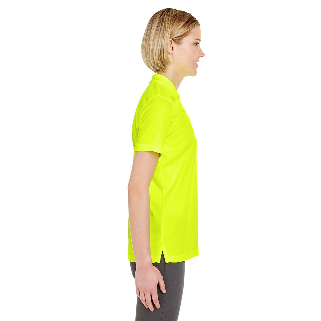 UltraClub Women's Bright Yellow Cool & Dry Mesh Pique Polo