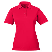 UltraClub Women's Red Cool & Dry Mesh Pique Polo
