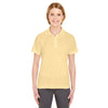 UltraClub Women's Yellow Haze Cool & Dry Mesh Pique Polo