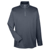 UltraClub Men's Charcoal Cool & Dry Sport Quarter-Zip Pullover