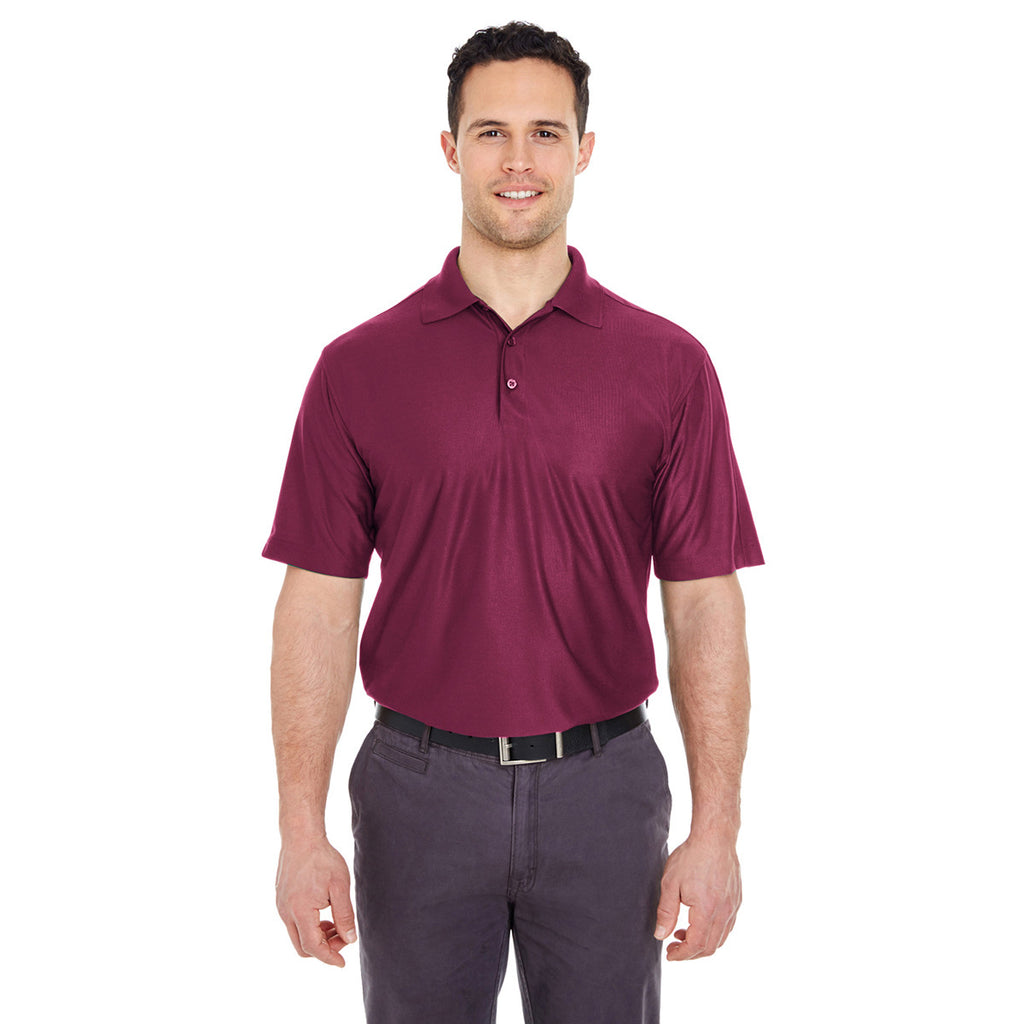 UltraClub Men's Maroon Cool & Dry Elite Performance Polo