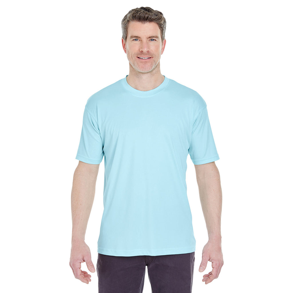 UltraClub Men's Ice Blue Cool & Dry Sport Performance Interlock T-Shirt