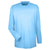 UltraClub Men's Columbia Blue Cool & Dry Sport Long-Sleeve Performance Interlock T-Shirt