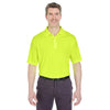 UltraClub Men's Bright Yellow Cool & Dry Sport Performance Interlock Polo