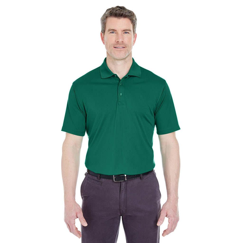 UltraClub Men's Forest Green Cool & Dry Sport Performance Interlock Polo