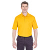 UltraClub Men's Gold Cool & Dry Sport Performance Interlock Polo