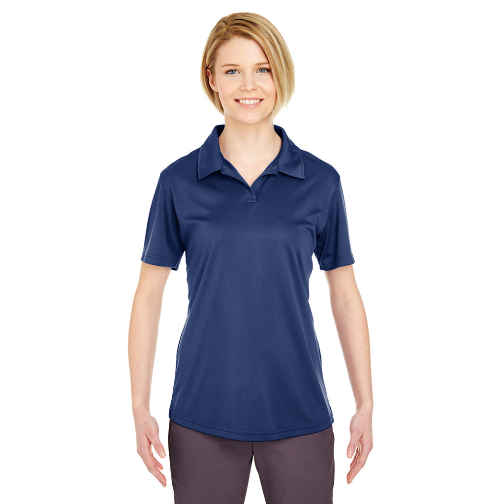 UltraClub Women's Navy Cool & Dry Sport Performance Interlock Polo