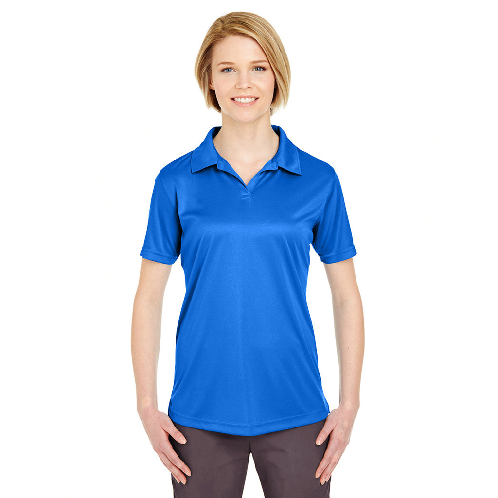 UltraClub Women's Royal Cool & Dry Sport Performance Interlock Polo