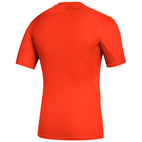 adidas Men's Collegiate Orange Alphaskin Short Sleeve Top