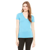 Bella + Canvas Women's Aqua Triblend Short-Sleeve Deep V-Neck T-Shirt