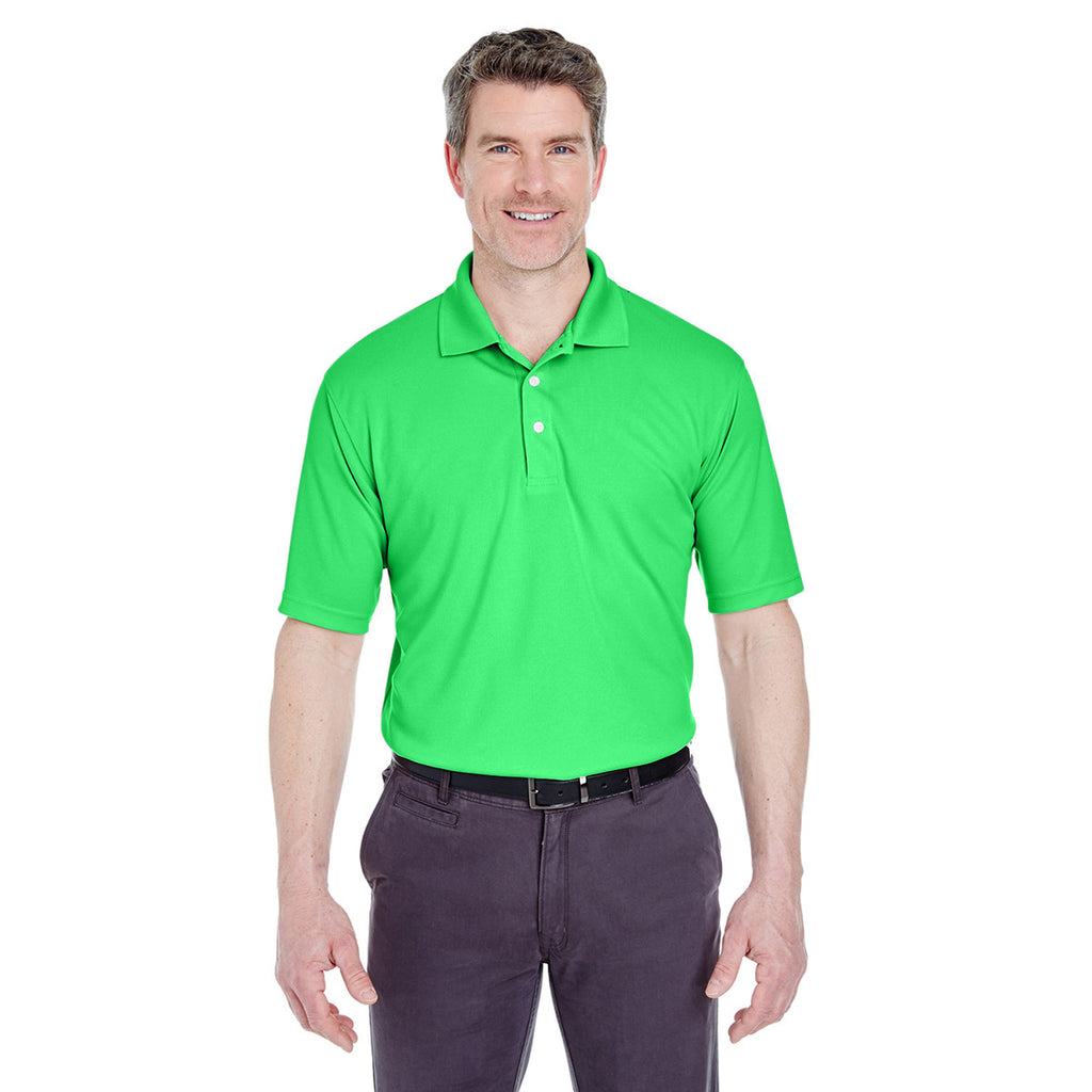 UltraClub Men's Cool Green Cool & Dry Stain-Release Performance Polo