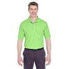 UltraClub Men's Light Green Cool & Dry Stain-Release Performance Polo