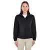 UltraClub Women's Black Iceberg Fleece Full-Zip Jacket