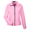 UltraClub Women's Pink Iceberg Fleece Full-Zip Jacket