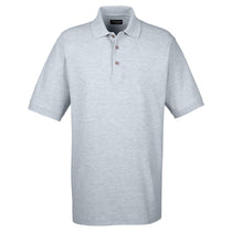 UltraClub Men's Heather Grey Whisper Pique Polo