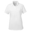 UltraClub Women's White Cool & Dry 8 Star Elite Performance Interlock Polo