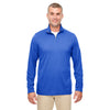 UltraClub Men's Royal Heather Cool & Dry Heathered Performance Quarter-Zip