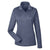 UltraClub Women's Navy Heather Cool & Dry Heathered Performance Quarter-Zip