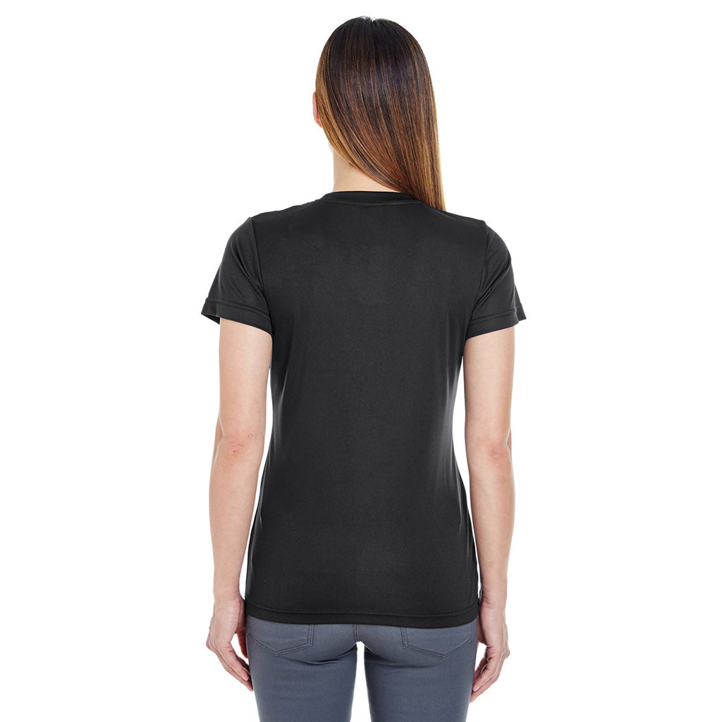 UltraClub Women's Black Cool & Dry Basic Performance T-Shirt