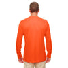 UltraClub Men's Bright Orange Cool & Dry Performance Long-Sleeve Top