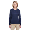 UltraClub Women's Navy Cool & Dry Performance Long-Sleeve Top